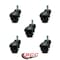 Service Caster 2 Inch Gloss Black Hooded Grip Ring Ball Casters, 5PK SCC-GR01S20-POS-GB-716-5 - alternate 6